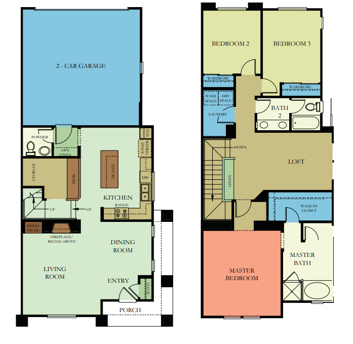 Layout of floor plan 2